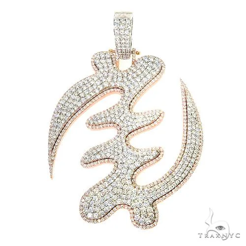 RINA - For Him CUSTOM Custom Made GYE NYAME Symbol Diamond Pendant 66923 – Pendant