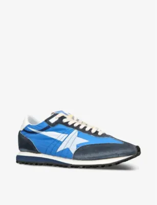 GOLDEN GOOSE Men's Marathon Runner suede and mesh low-top trainers - EUR 42 / 8 UK MEN in BLUE OTHER, additional product view 3