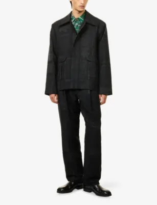 LABRUM LONDON Passport Straight-Leg Cotton-Blend Trousers in BLACK, additional product view 2