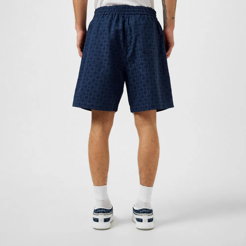 GIVENCHY Monogram Shorts in Blue, additional product view 3