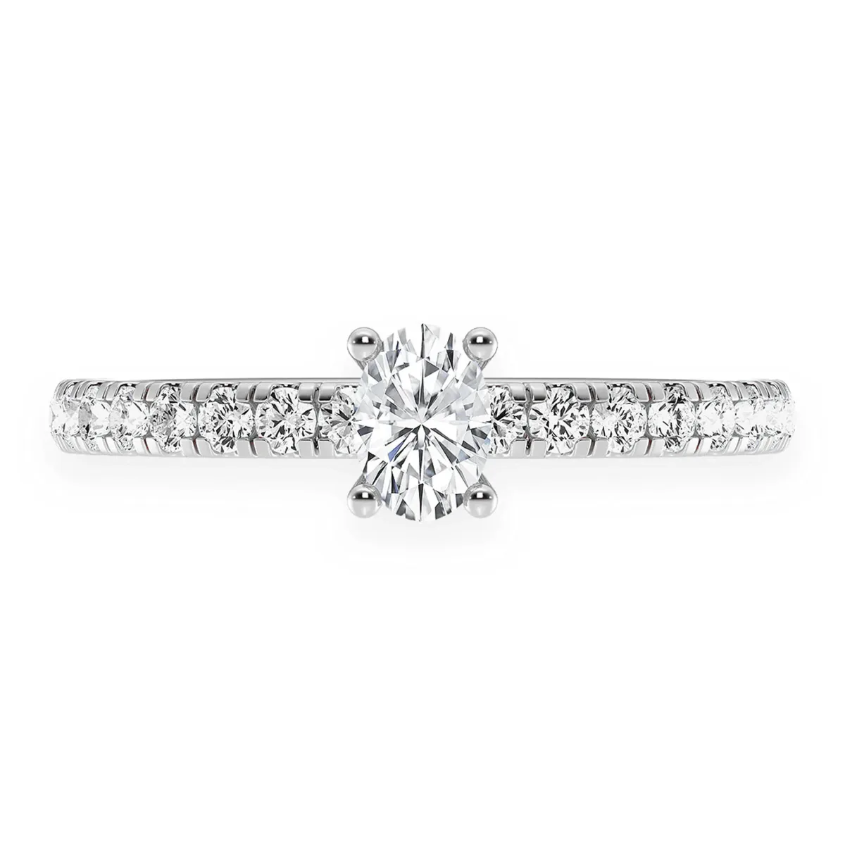 For Him One Row Under Halo Diamond Ring