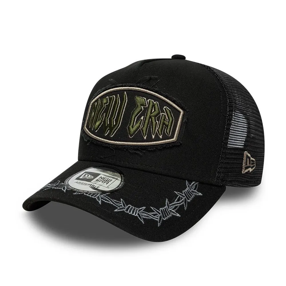 New Era Distressed Patch Adjustable Trucker Cap
