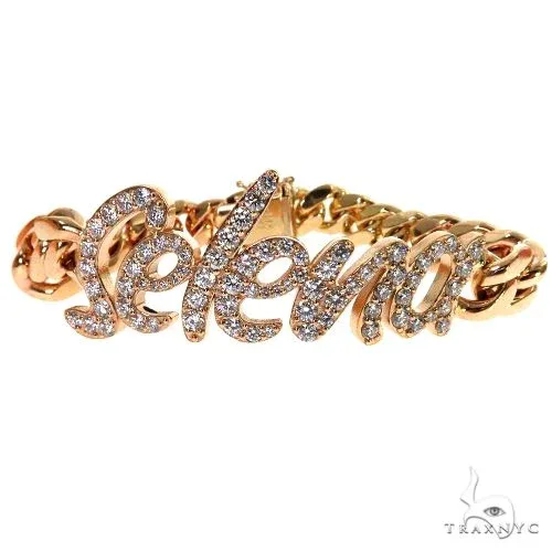 RINA - For Him CUSTOM Custom Made Miami Cuban Diamond Name Bracelet 67679