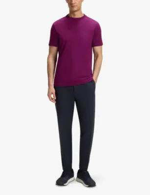 BOSS Logo-Embroidered Short-Sleeve Stretch-Cotton T-Shirt detail 2