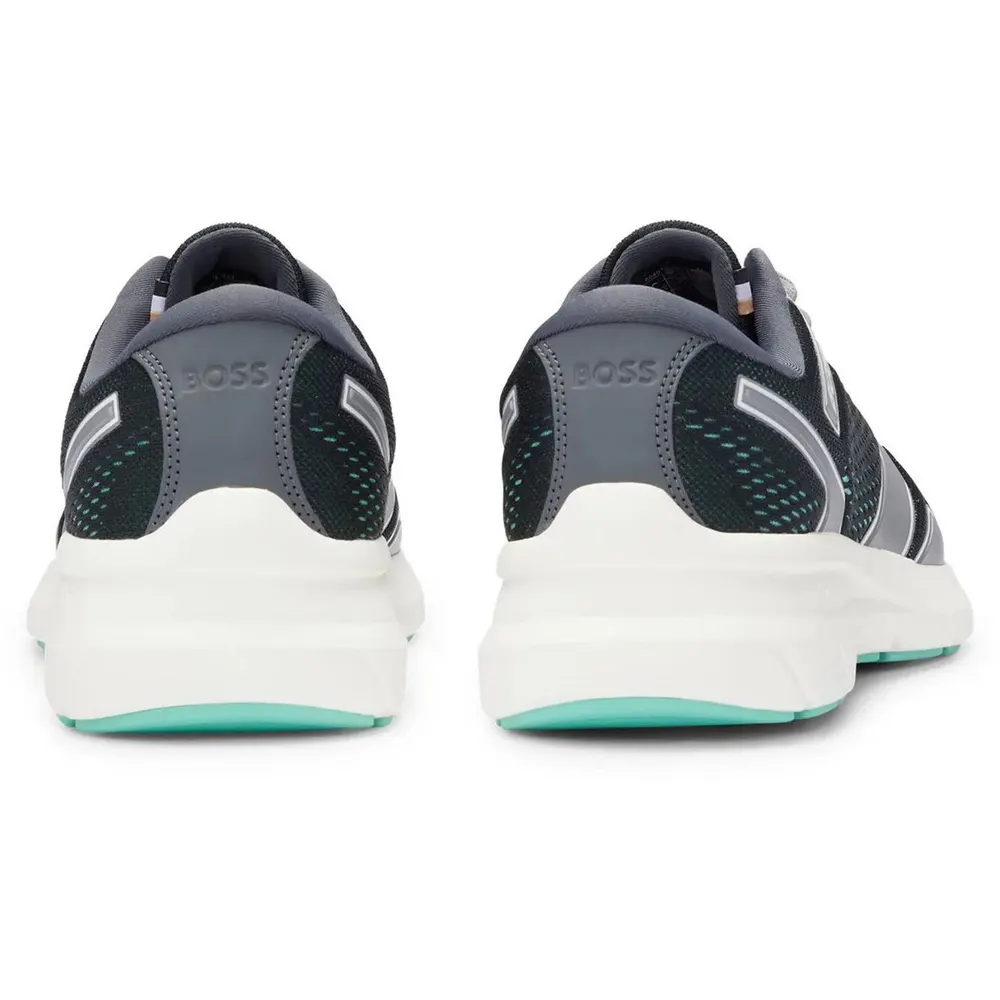 Boss Men's Owen Empr Runners in Open Grey, additional product view 2