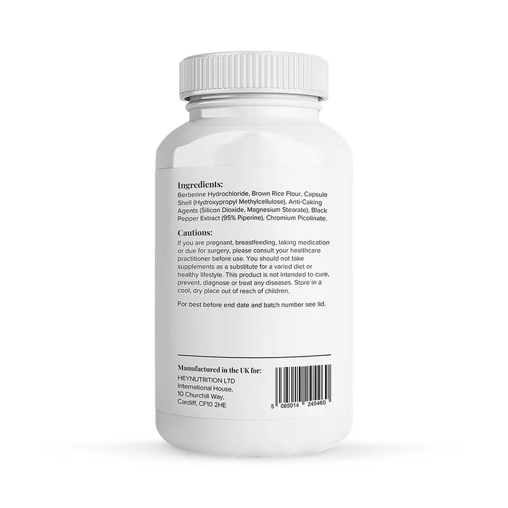 Theonia Berberine with Chromium for Normal Blood Glucose 60 Capsules, additional product view 3