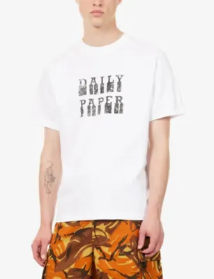 DAILY PAPER Blocked Crewneck Cotton-Jersey T-Shirt detail 3