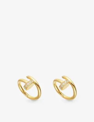 CARTIER Juste un Clou 18ct yellow-gold and 0.56ct brilliant-cut diamond cufflinks