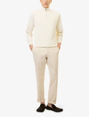ORLEBAR BROWN Lennard Half-Zip Ribbed Merino-Wool Jumper detail 2