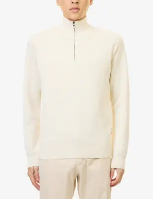 ORLEBAR BROWN Lennard Half-Zip Ribbed Merino-Wool Jumper detail 3
