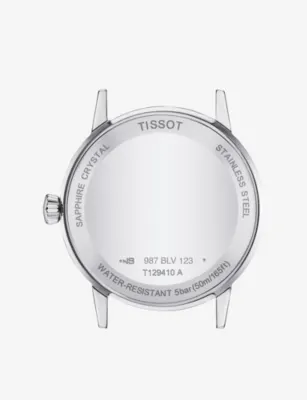 TISSOT T129.410.16.053.00 Classic Dream Stainless-Steel and Leather Quartz Watch detail 3