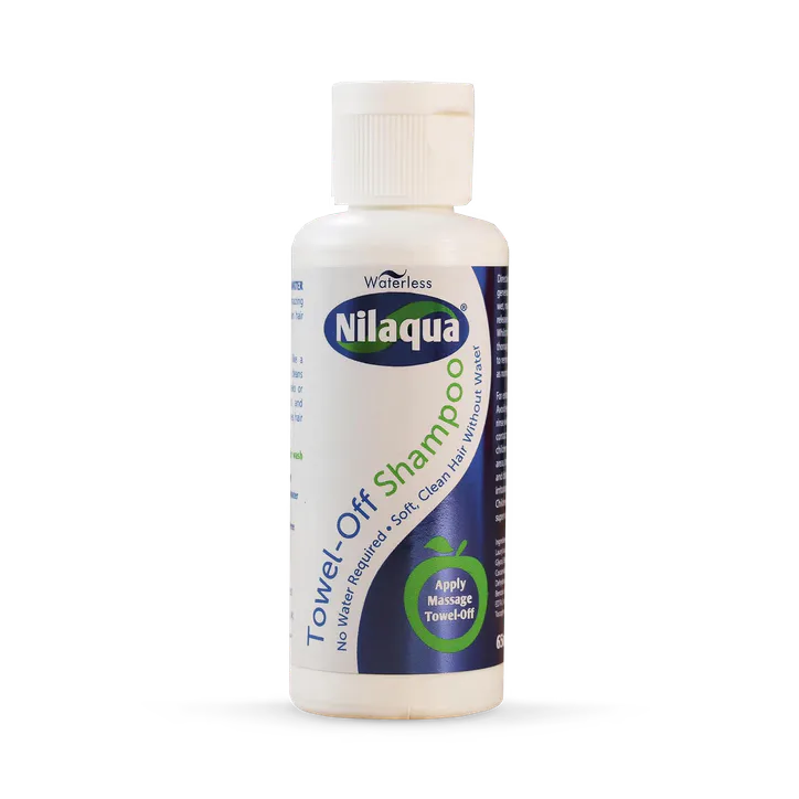 Nilaqua Towel off Shampoo 100ml, Non Rinse with Vitamin E, No Water - Rinse free hair washing