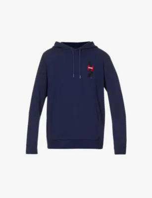 HUGO Japanese-ideogram cotton-jersey hoody