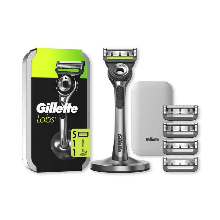 Gillette GilletteLabs With Exfoliating Bar Razor, 1 Handle, 5 Blades, 1 Magnetic Stand, 1 Travel Case, additional product view 2
