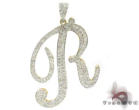 RINA - For Him FACTORY Prong Diamond R Pendant 35494 in Rose Gold – Pendant