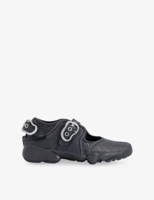 For Him Air Rift Leather Trainers - 6.5 in BLACK BLACK METALLIC BUC – Mens | Trainers | Lace up trainers