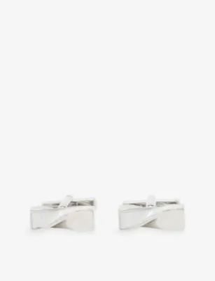 REISS Carrick Twisted Metal Cufflinks in SILVER MOP – Mens | Cufflinks