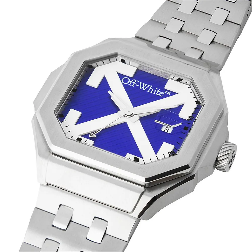 Off White Heavy Duty Watch in Blue/Silver, additional product view 2
