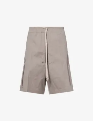 RICK OWENS Bauhaus Zip Cotton Shorts