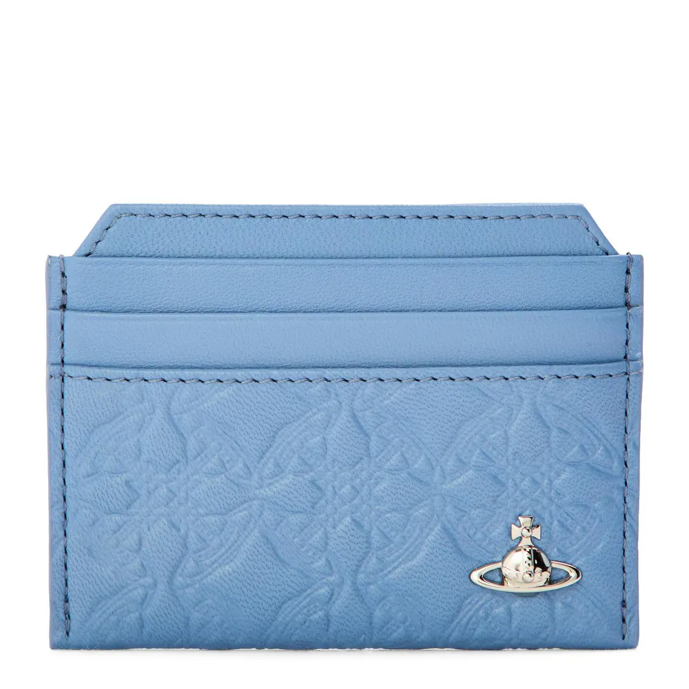 Vivienne Westwood Men's Embossed Leather Saturn Orb Cardholder