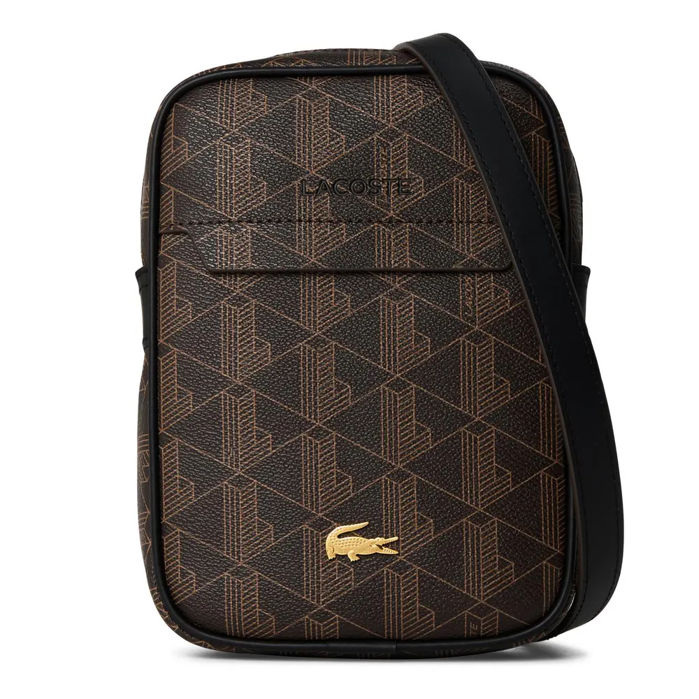 Lacoste Men's Mono Faux Leather Cross-Body Bag