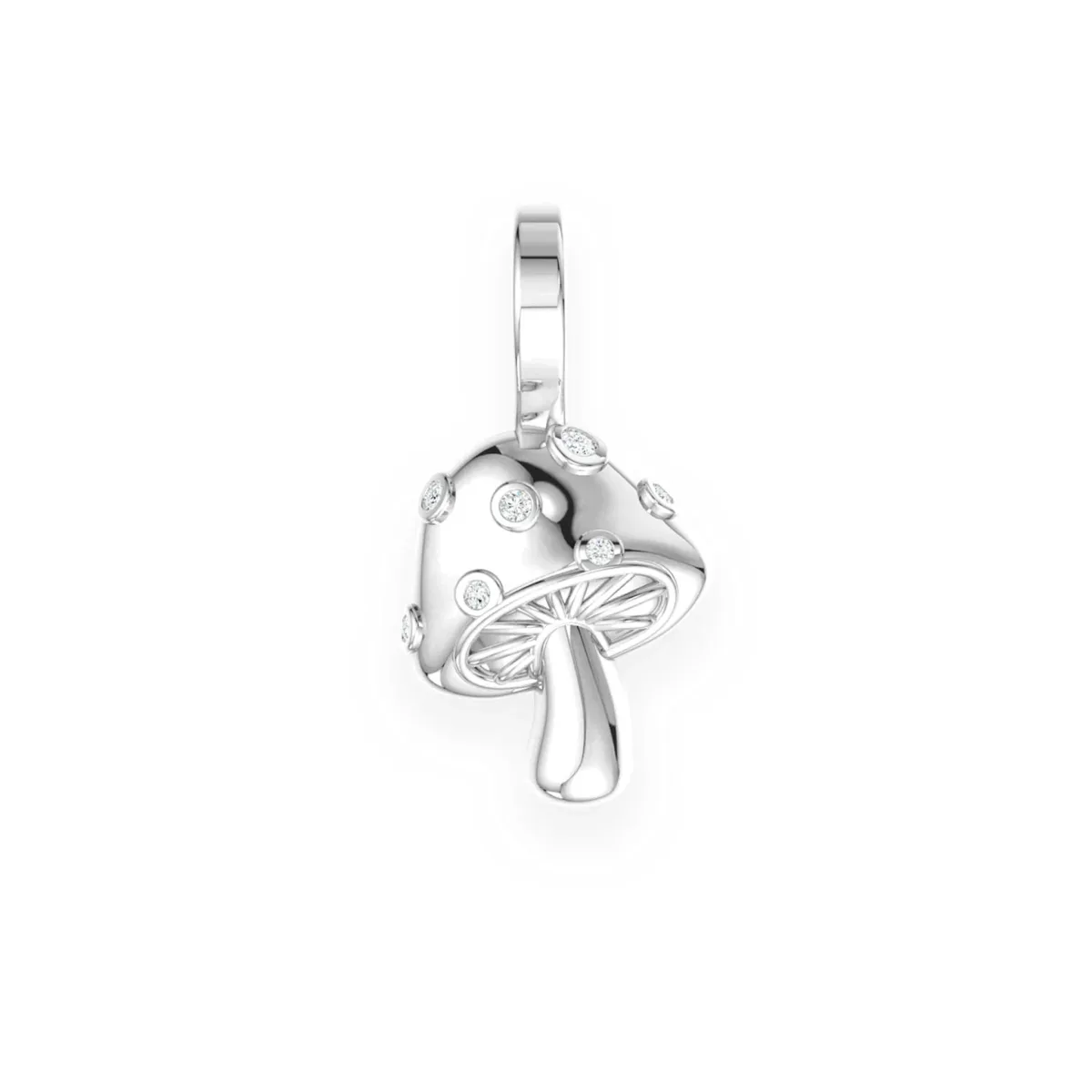 For Him Mushroom Diamond Pendant in Rose Gold / Natural Diamond – Pendant