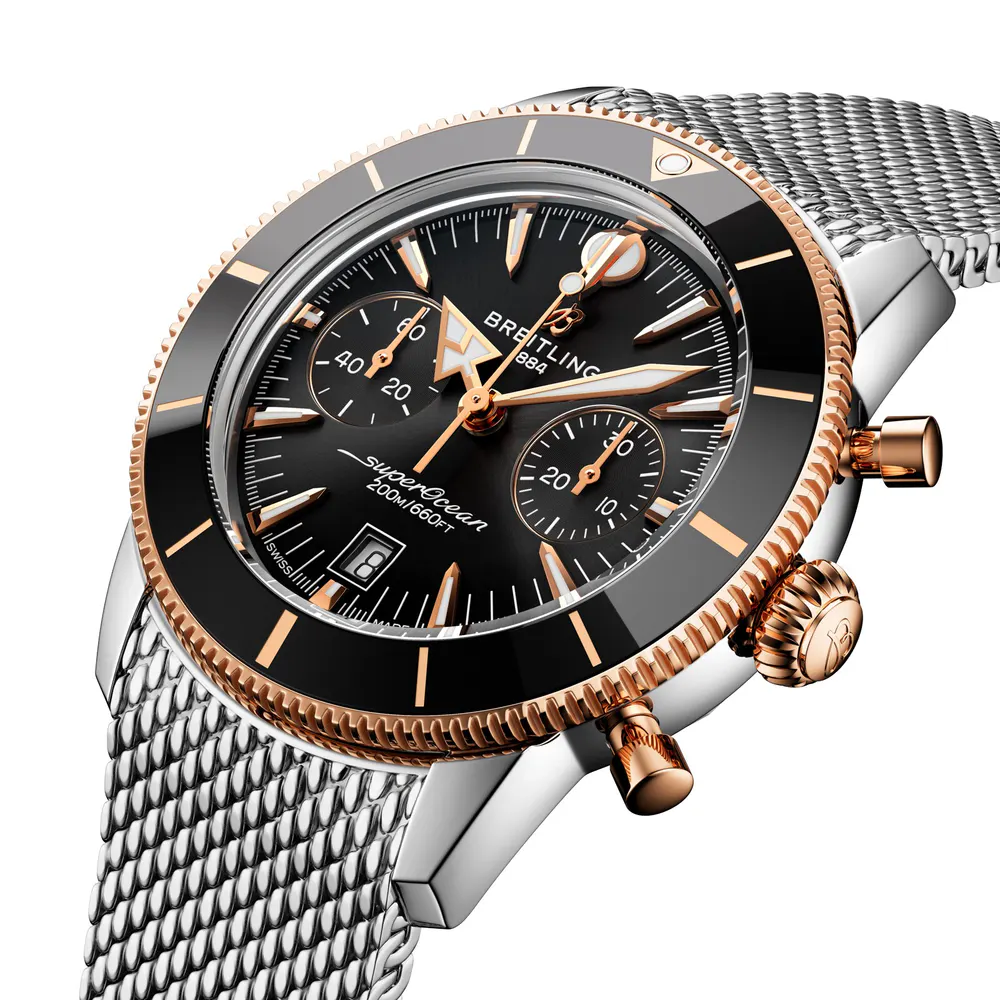 Breitling Superocean Heritage B01 Chronograph 42mm Mens Watch Black in Black, additional product view 3