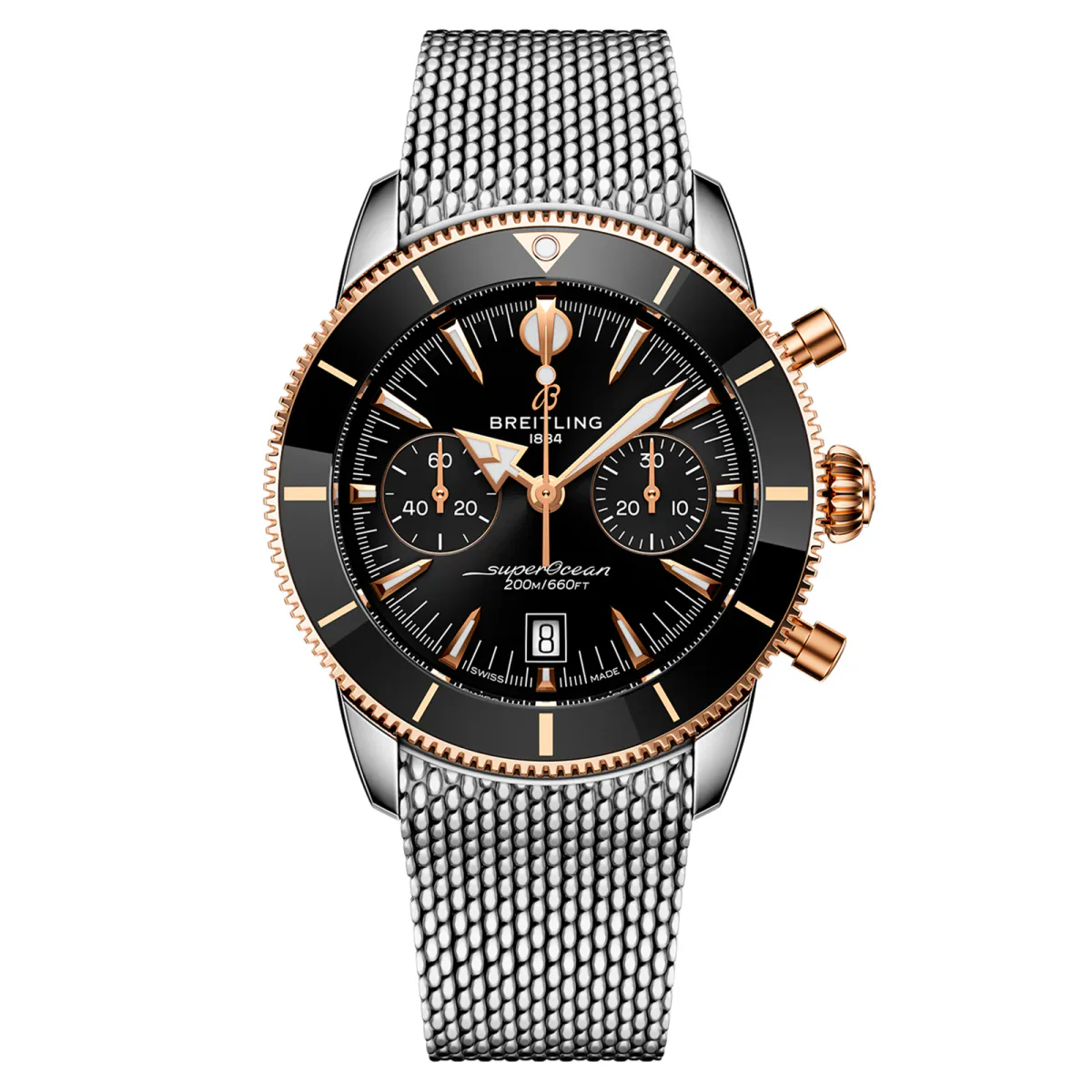 Breitling Superocean Heritage B01 Chronograph 42mm Mens Watch Black