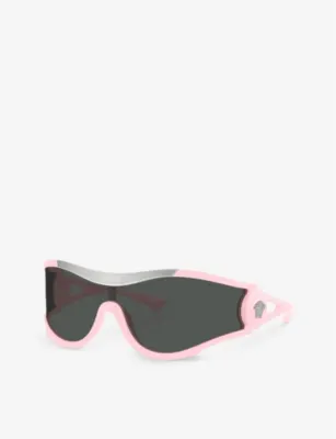 VERSACE VE4475 shield-frame acetate sunglasses in PINK, additional product view 2