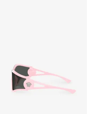 VERSACE VE4475 shield-frame acetate sunglasses in PINK, additional product view 3