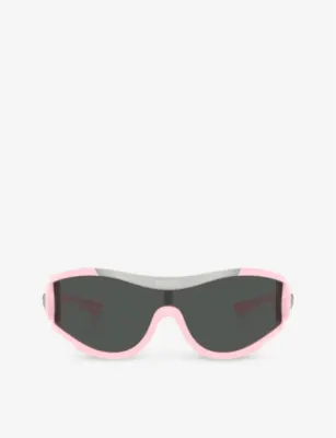 VERSACE VE4475 shield-frame acetate sunglasses in PINK – Mens | Ski wear | Ski accessories | Ski goggles & sunglasses