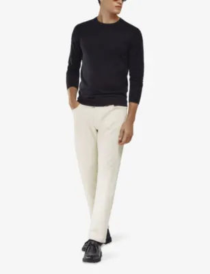 REISS Bishopsgate Straight-Leg Stretch-Denim Jeans in WHITE, additional product view 2