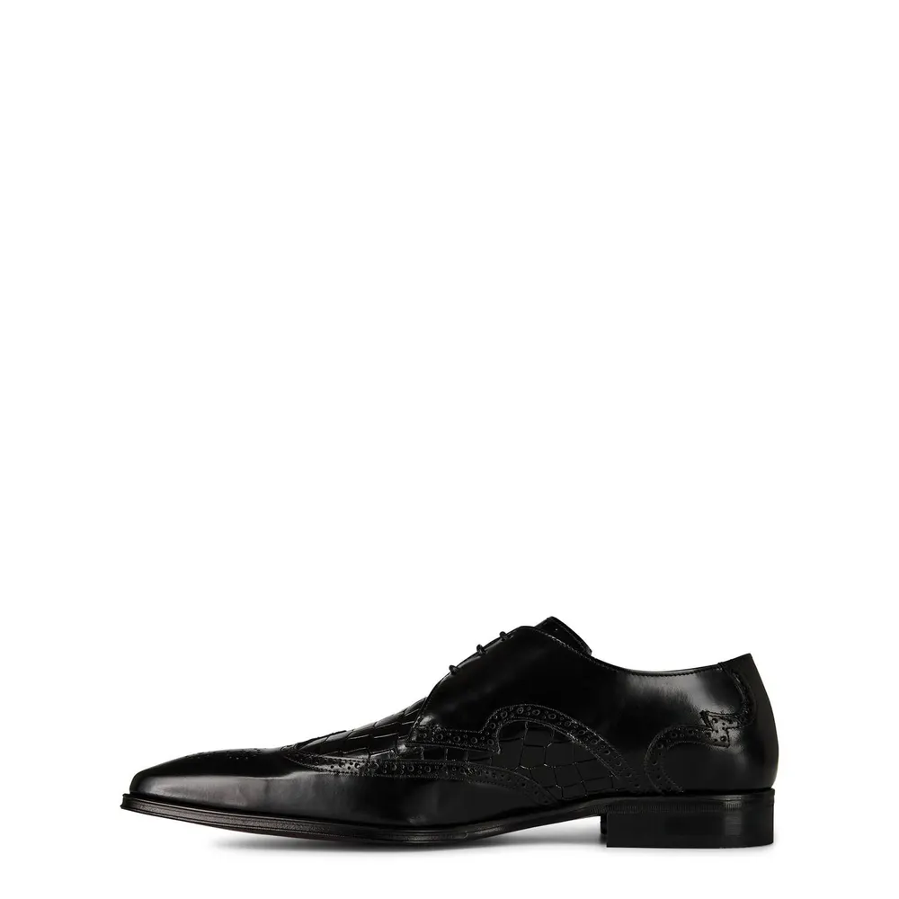 Jeffery West Scarface Leather Oxford Shoes in Black, additional product view 2