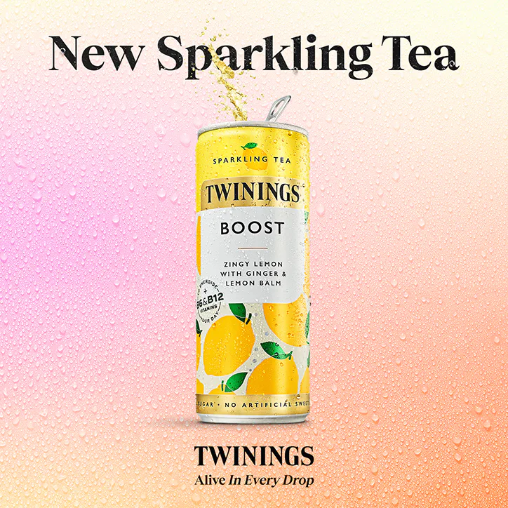 Twinings Boost Lemon & Ginger Sparkling Tea 250ml detail 2