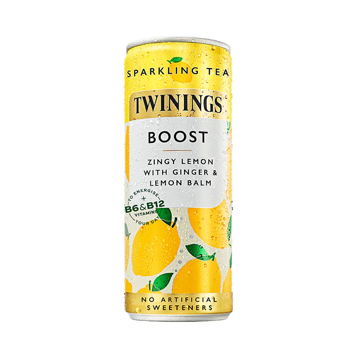 Twinings Boost Lemon & Ginger Sparkling Tea 250ml