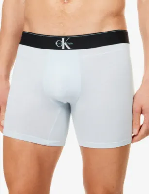 CALVIN KLEIN Archive Logo-Waistband Pack-of-Three Stretch-Cotton Boxer Briefs detail 3