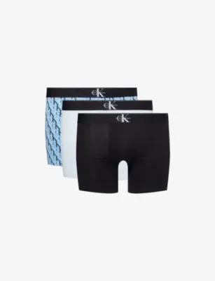 CALVIN KLEIN Archive Logo-Waistband Pack-of-Three Stretch-Cotton Boxer Briefs