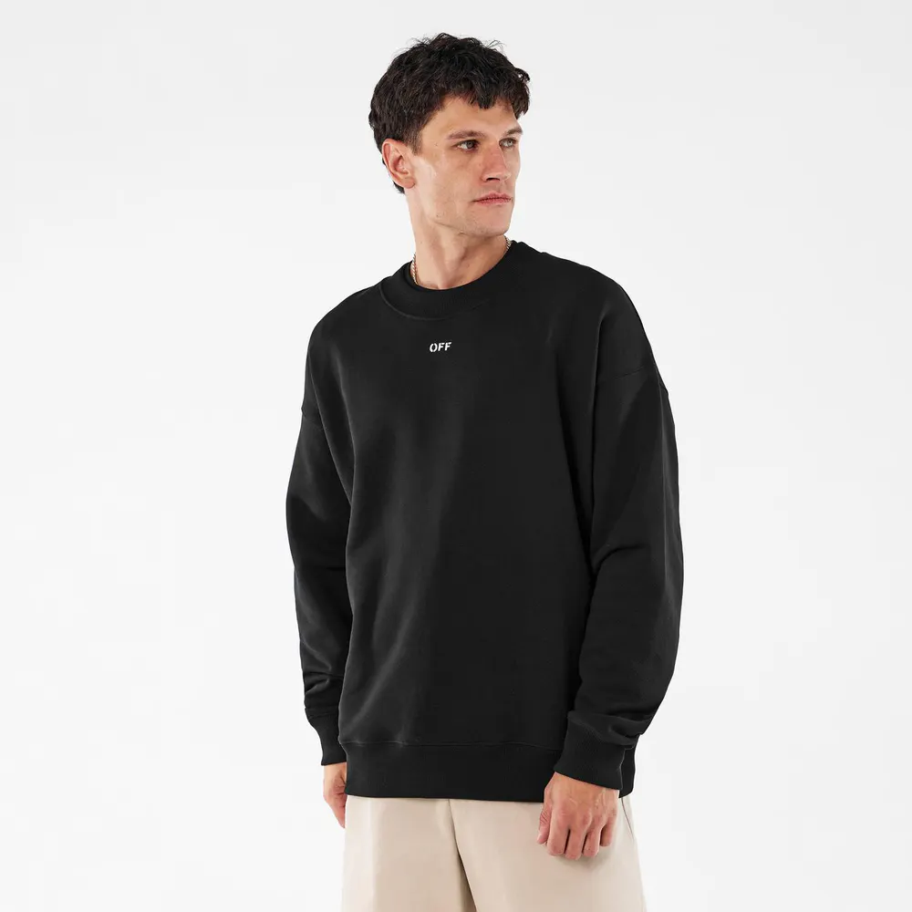 Off White Men's Skate Contemporary Fit Crew Sweatshirt detail 3