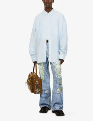 ACNE STUDIOS Soffia Pinstripe Woven Shirt detail 2