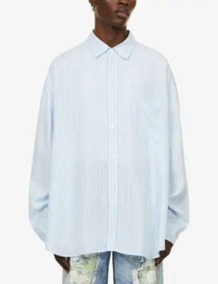 ACNE STUDIOS Soffia Pinstripe Woven Shirt detail 3