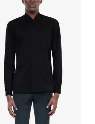 THE KOOPLES Stand-collar regular-fit cotton-twill shirt detail 3