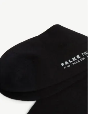 FALKE No. 6 wool and silk-blend socks - 5.5-6.5 in BLACK, additional product view 2
