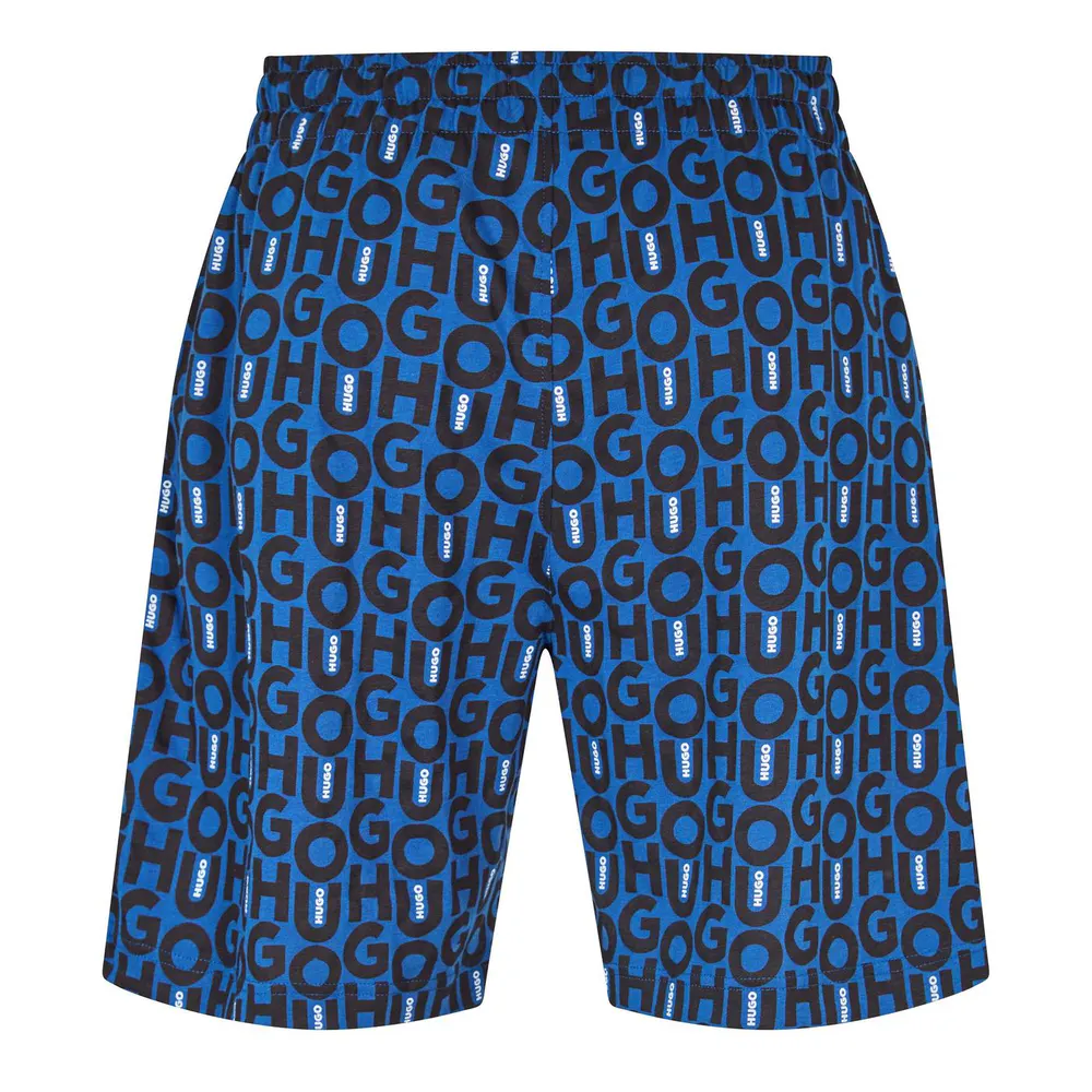 Hugo Men's Red Fleece Jogger Shorts detail 2
