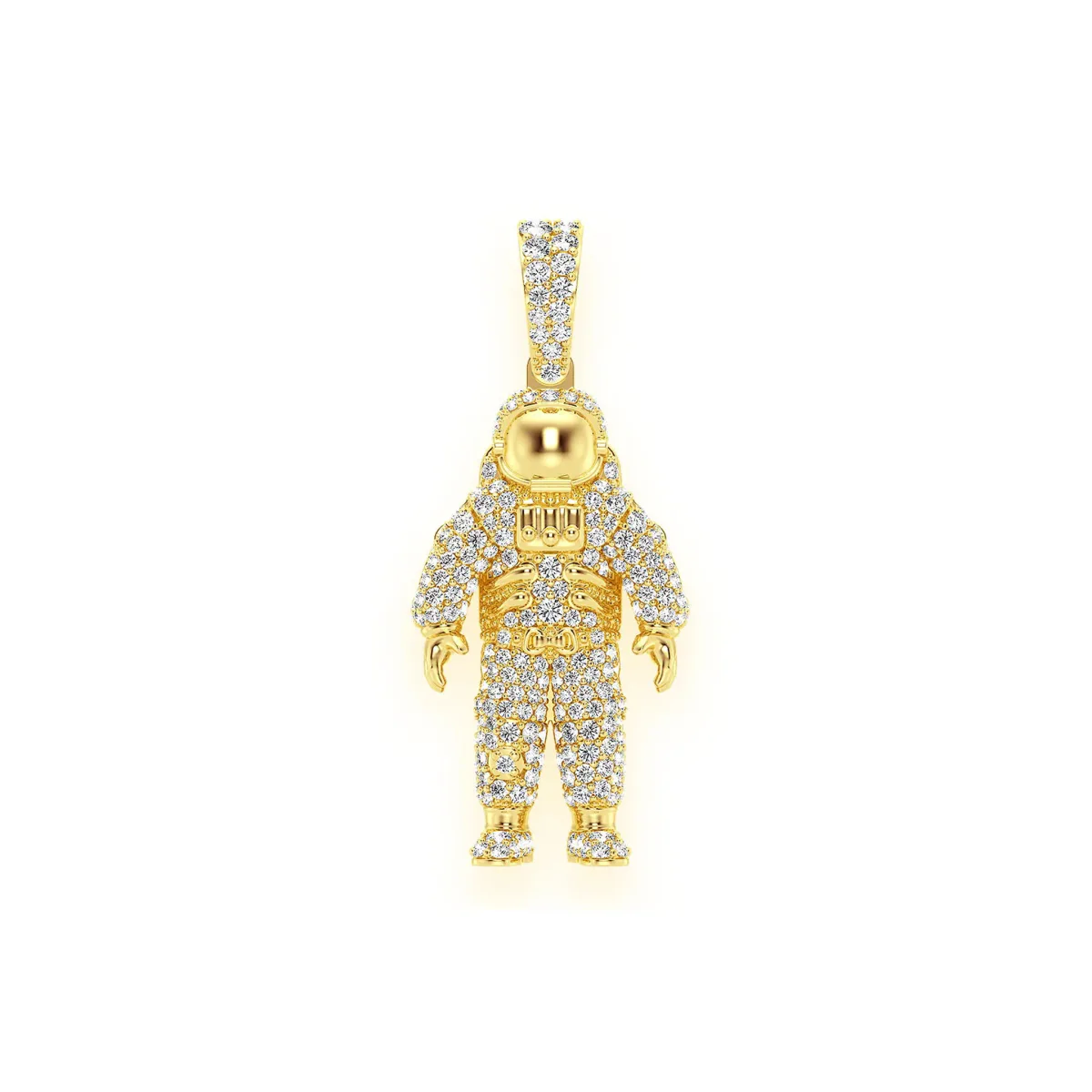 For Him Astronaut Diamond Pendant in 1.00ctw / Rose Gold / Natural Diamond – Pendant