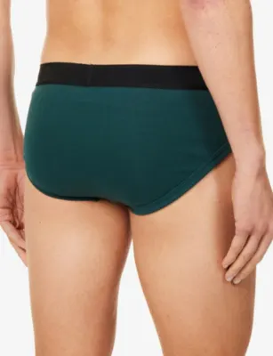TOM FORD Logo-Waistband Stretch-Cotton Briefs detail 3