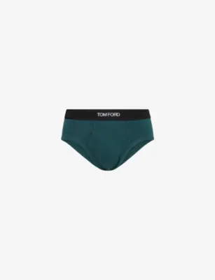 TOM FORD Logo-Waistband Stretch-Cotton Briefs