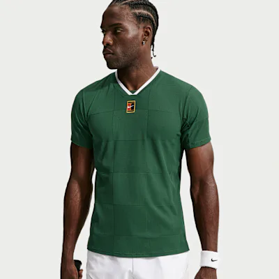 Nike NikeCourt Slam Men's Dri-FIT ADV Tennis Top - Gorge Green/White