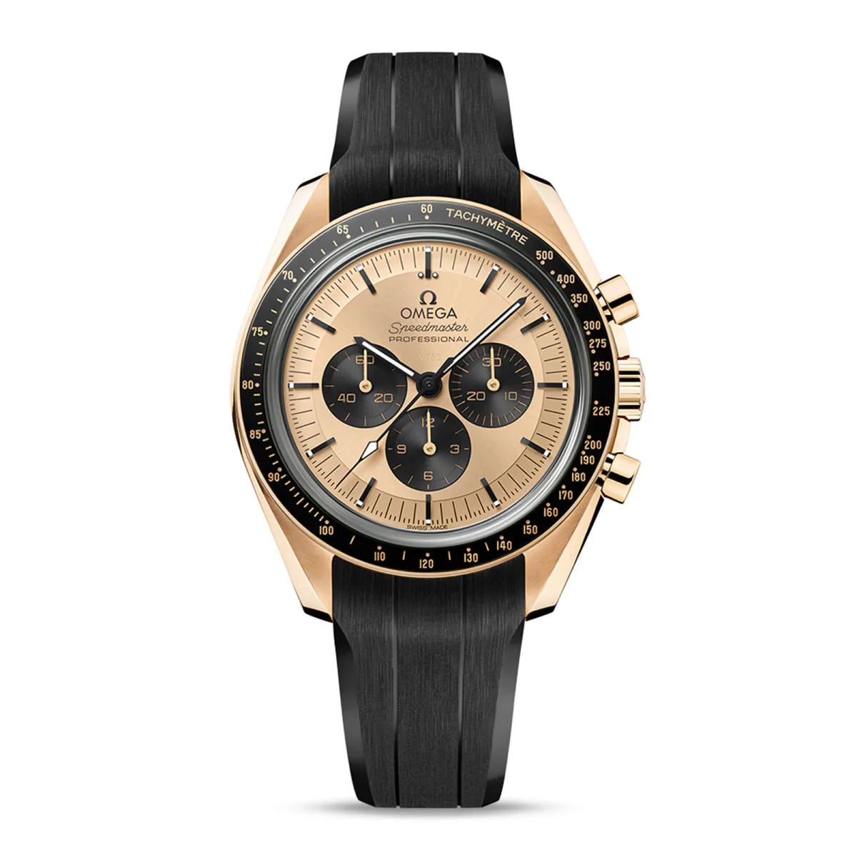 Omega Speedmaster Moonwatch Professional Co-Axial Master Chronometer Chronograph 42mm Mens Watch Yellow