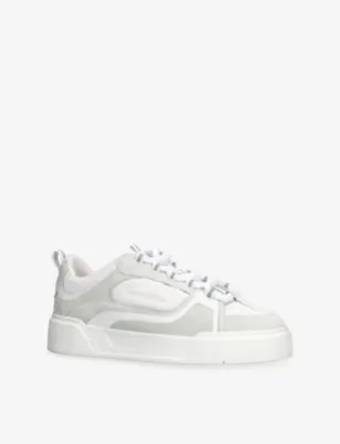 CLEENS Essential Suede And Mesh Trainers - EUR 46 / 12 UK MEN in White, additional product view 3
