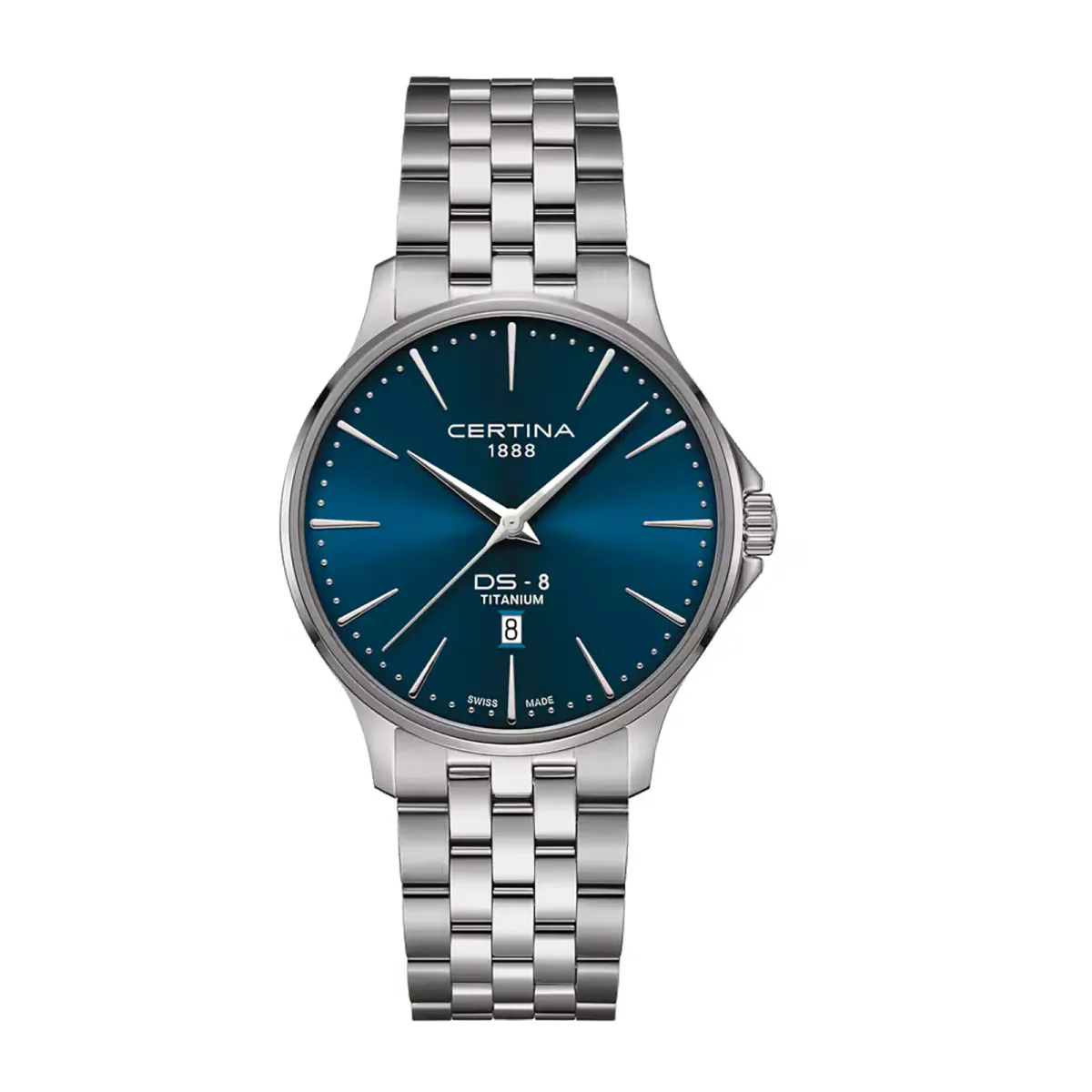 Certina DS-8 Gent 40mm, Titanium, Blue Dial